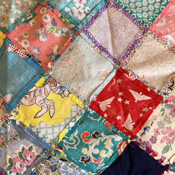 Vintage Apron Hand Made Multi colors multi Pattern Patch - Picture 9 of 9